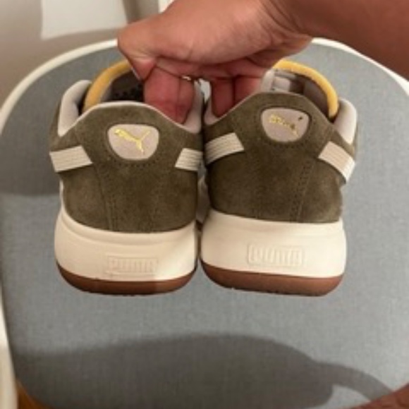 Puma Green Platform Suede Sneakers - Picture 3 of 7